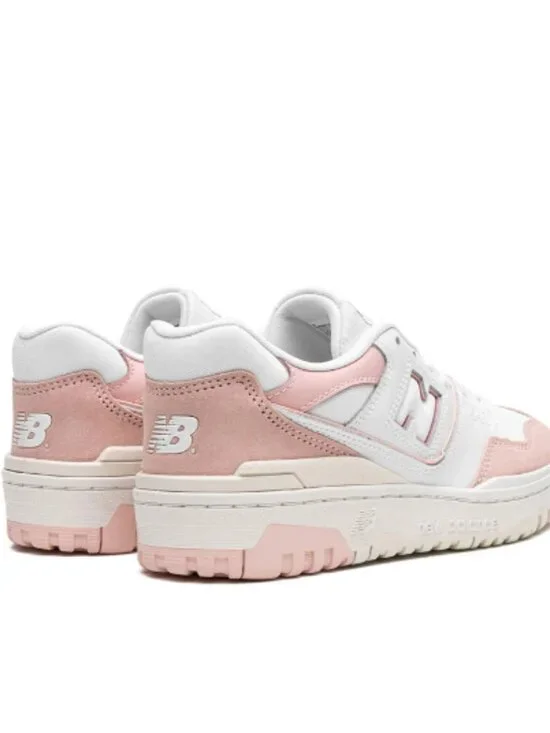 New Balance 550 White Pink Women’s Sneakers Size 9 Retro Leather Shoes New - Picture 2 of 12